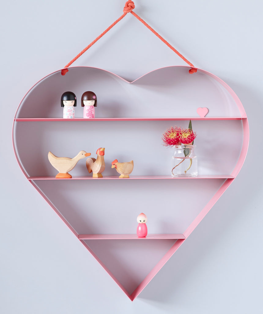 Heart Shelf - Pink