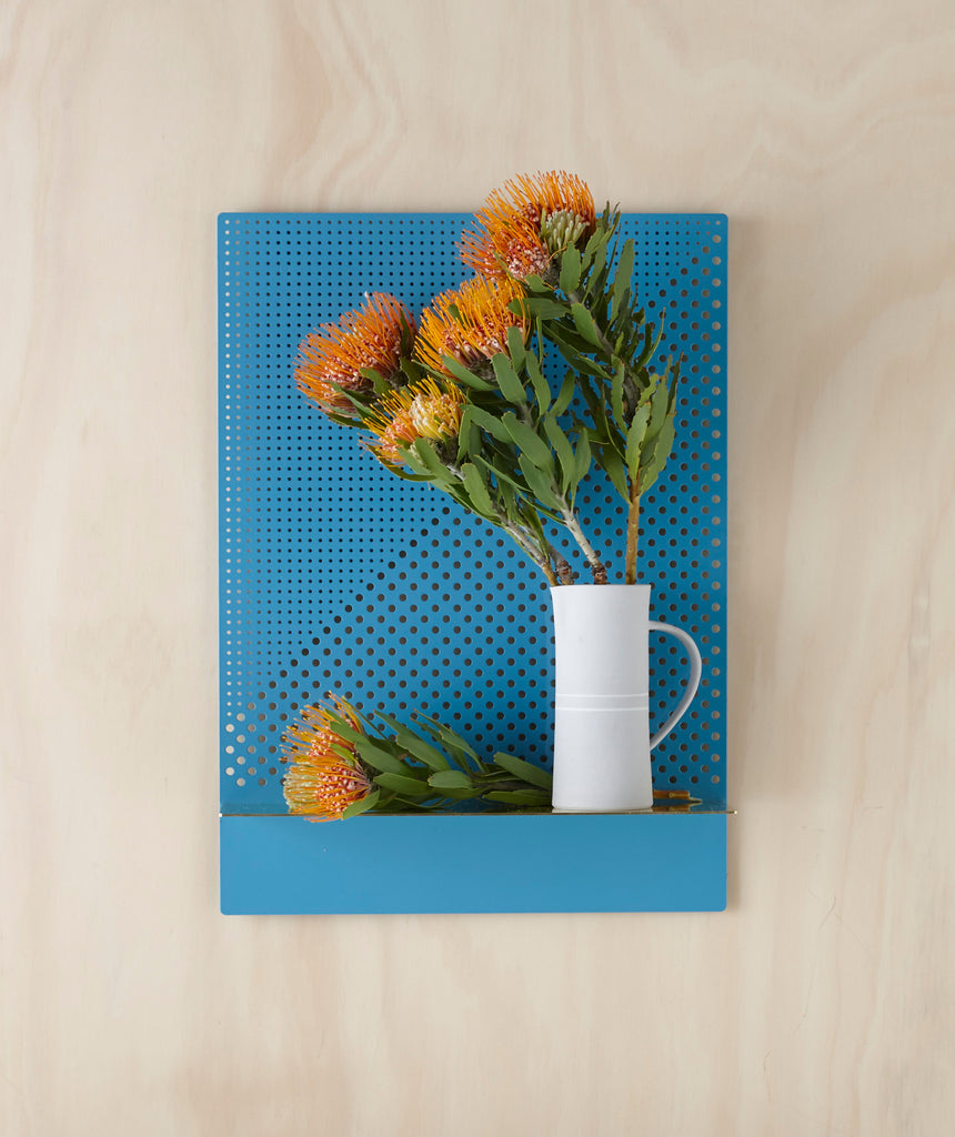Rectangle - Blue w. brass finish