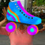 Blue Roller Skate Mirror 