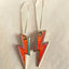 Red Lightning Bolt Earrings