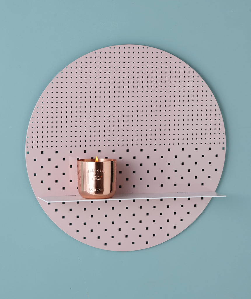 Small Blush Circle- white or brass finish