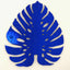 Blue Monstera Leaf Mirror