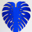 Blue Monstera Leaf Mirror