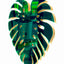 Green Monstera Leaf Mirror