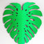 Green Monstera Leaf Mirror