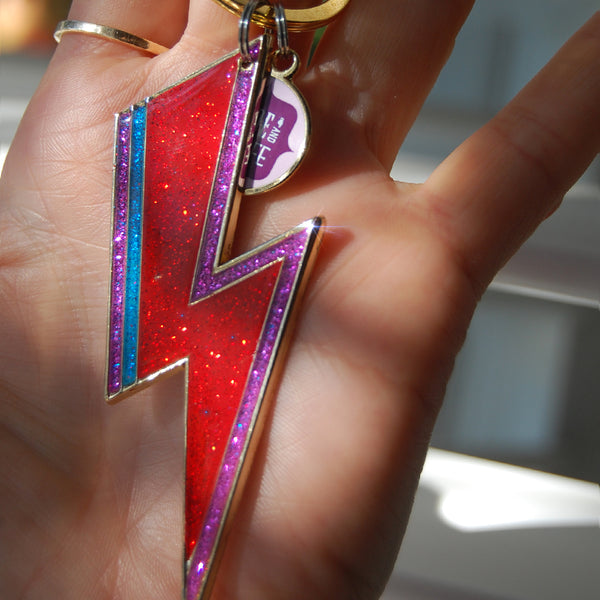 Glitter Bolt Keyring Bride Wolfe