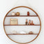 Oak Circle Shelf - Three Tier - Walnut Finish