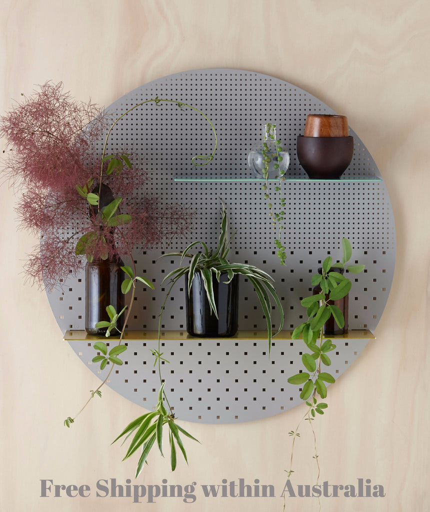 Grey Mesh Circle Shelf