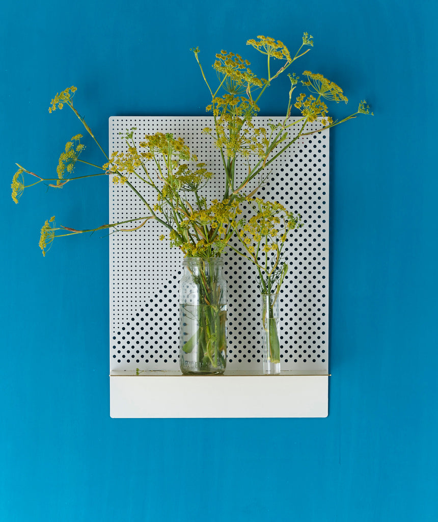 The Mesh Series - Rectangle - Grey with Brass Finish