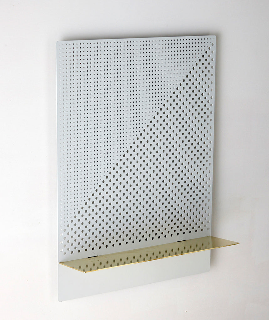 The Mesh Series - Rectangle - Grey with Brass Finish