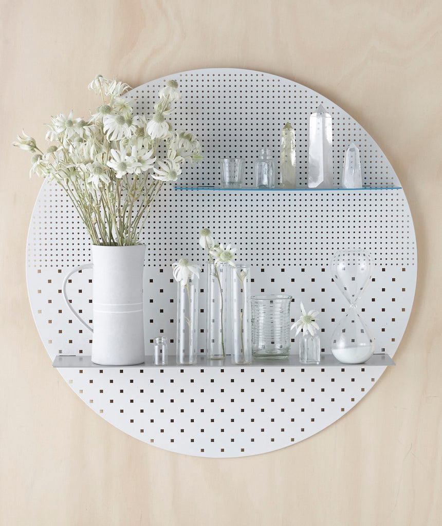 White Mesh Circle Shelf