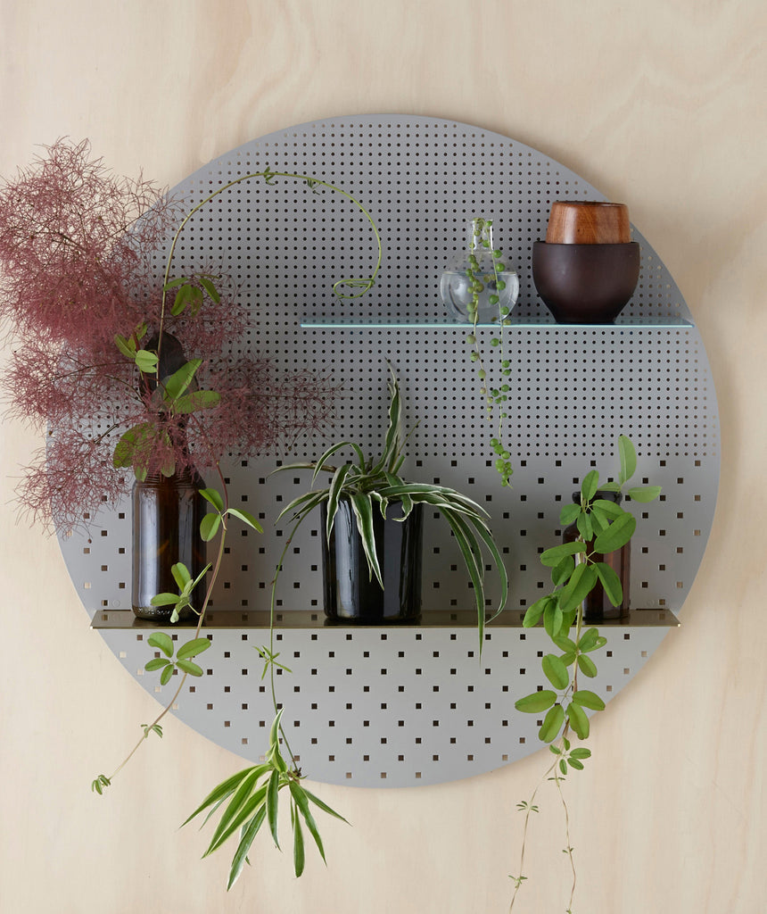 Grey Mesh Circle Shelf