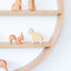 Oak Circle Shelf - Three Tier - Natural Finish