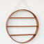 Oak Circle Shelf - Three Tier - Walnut Finish