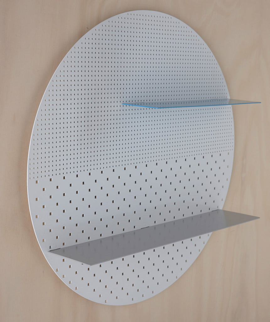 White Mesh Circle Shelf
