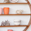 Oak Circle Shelf - Three Tier - Walnut Finish