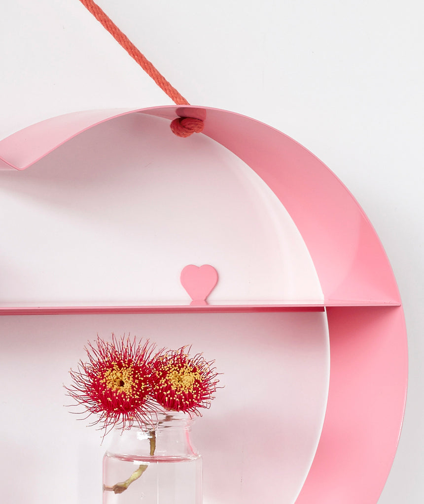Heart Shelf - Pink
