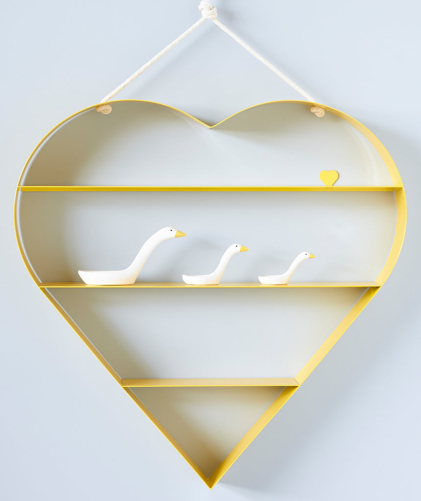 Heart Shelf - Yellow